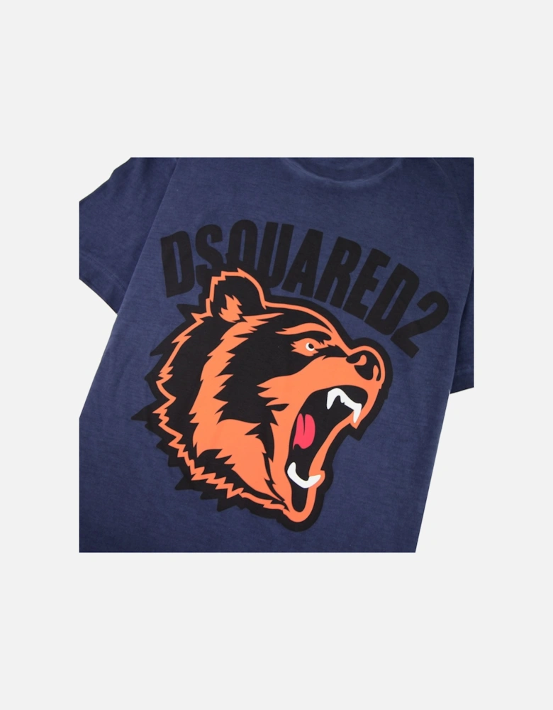 Bear Logo T-shirt Navy Blue