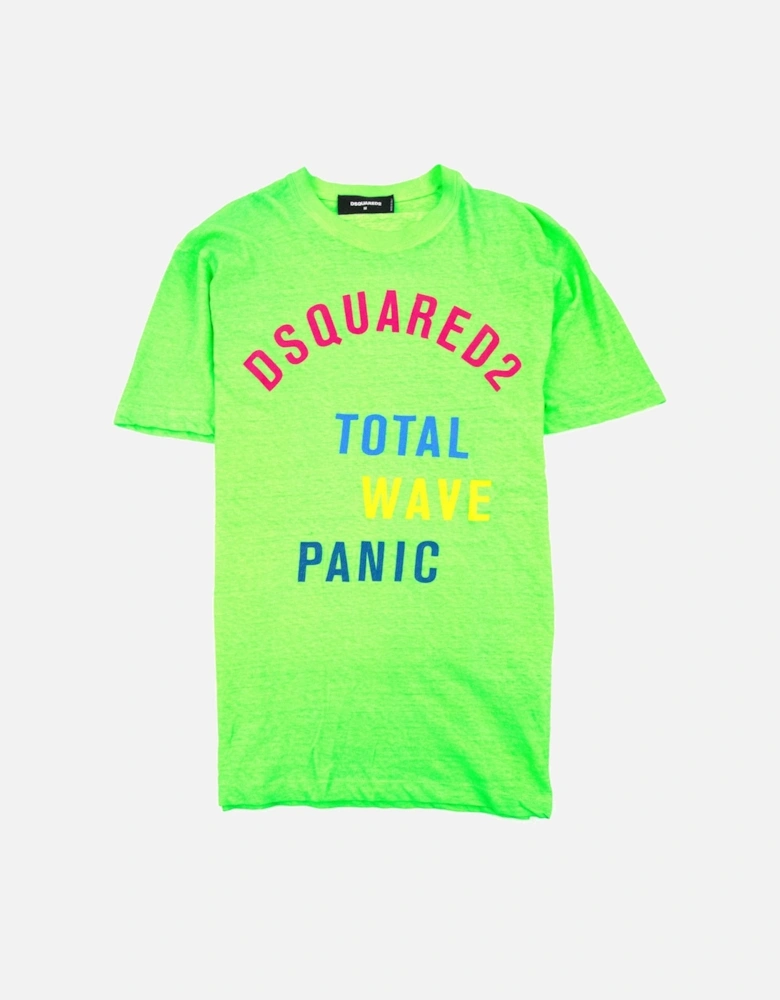 Total Wave Logo T Shirt Green