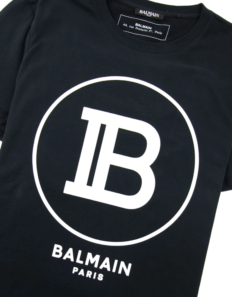 Printed Paris Logo T-Shirt Black/White