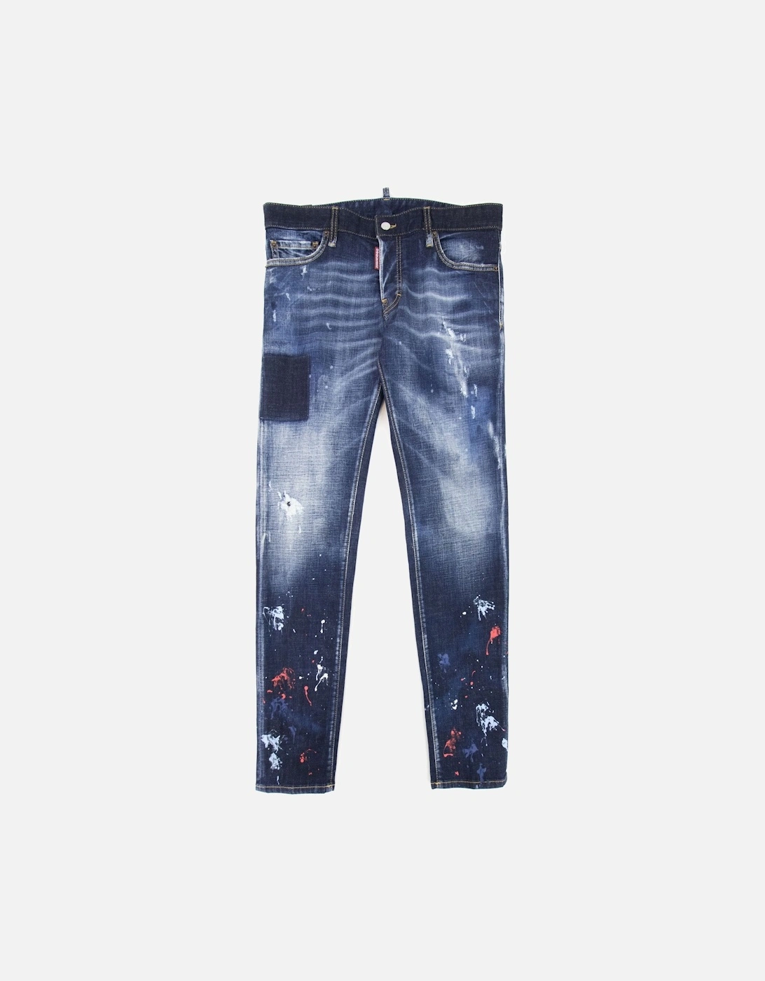 Dark Splater Wash Cool Guy Jeans Navy Blue 470, 6 of 5