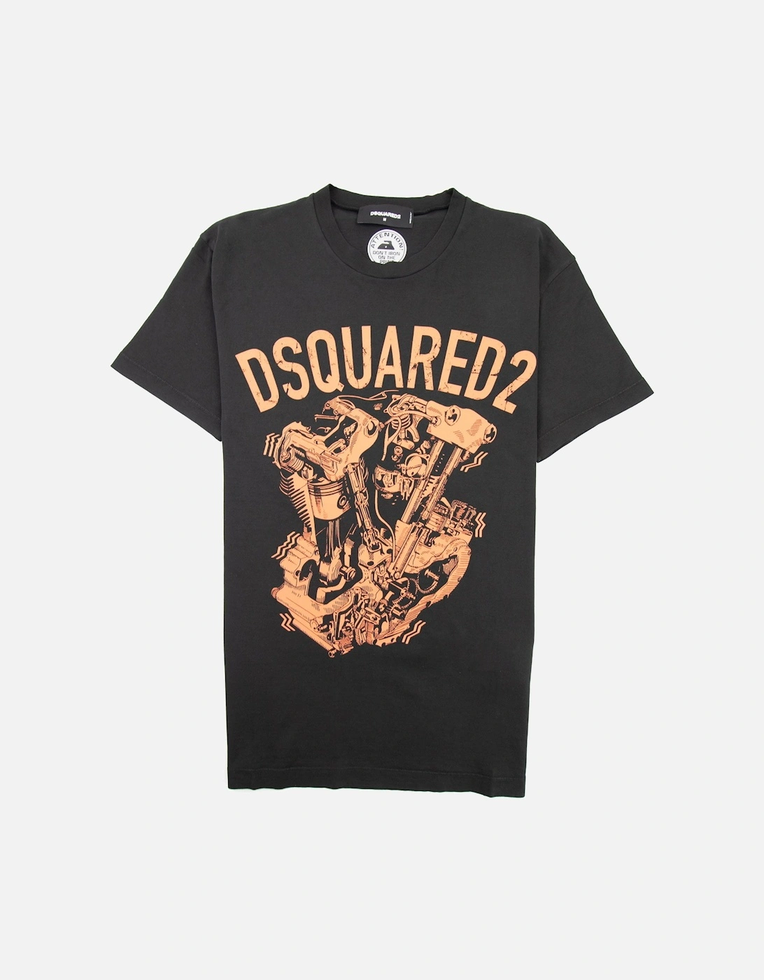 Graphic Engine Print T-Shirt Black, 3 of 2