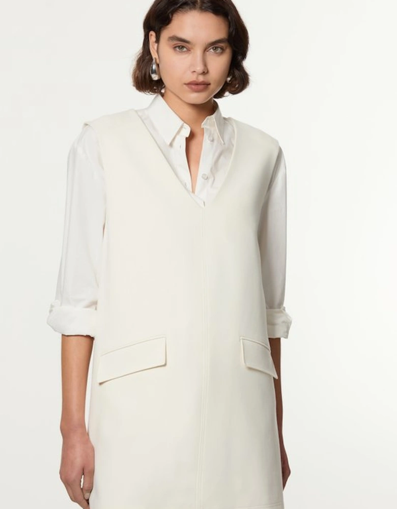 Compact Stretch Essential Pocket Detail Tailored Mini Dress