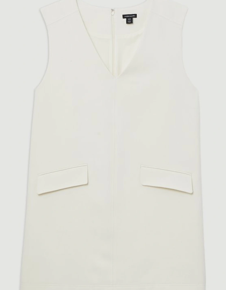 Compact Stretch Essential Pocket Detail Tailored Mini Dress