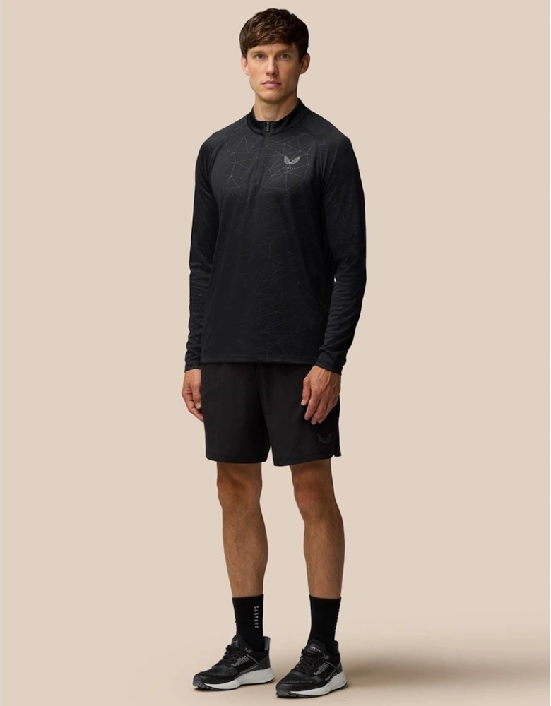 Adapt Training 1/4 Zip Top Polyester Men's Black Activewear T-Shirts