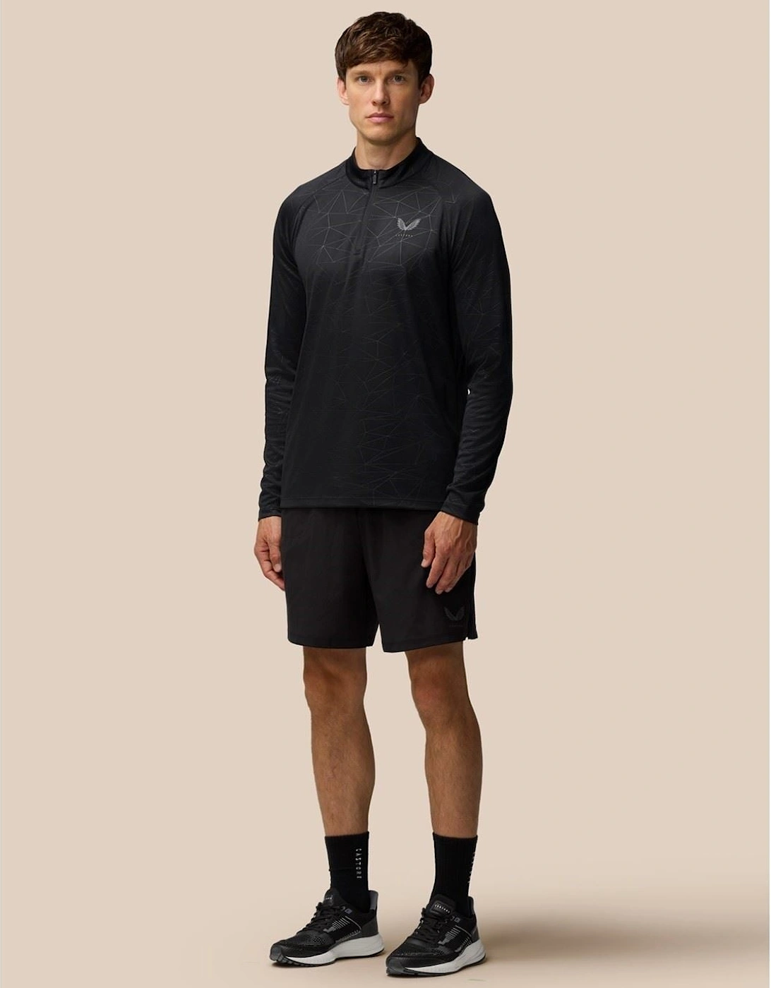 Adapt Training 1/4 Zip Top Polyester Men's Black Activewear T-Shirts
