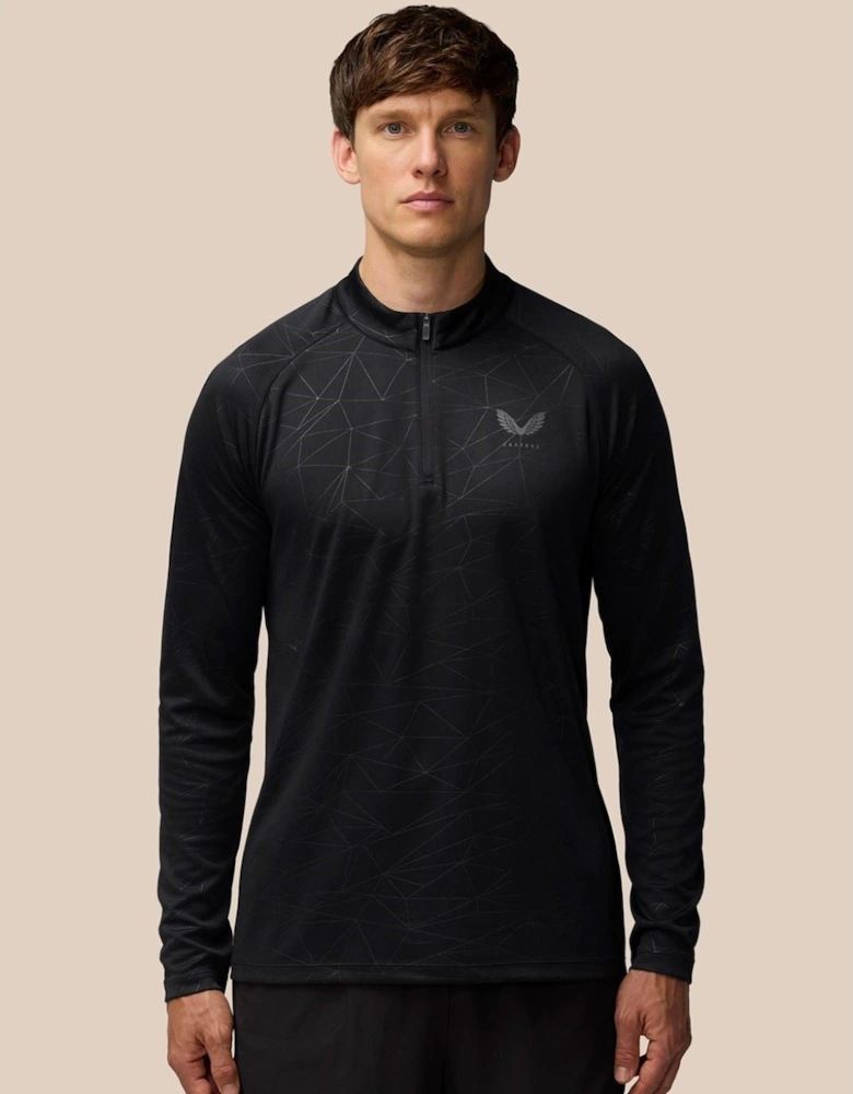 Adapt Training 1/4 Zip Top Polyester Men's Black Activewear T-Shirts