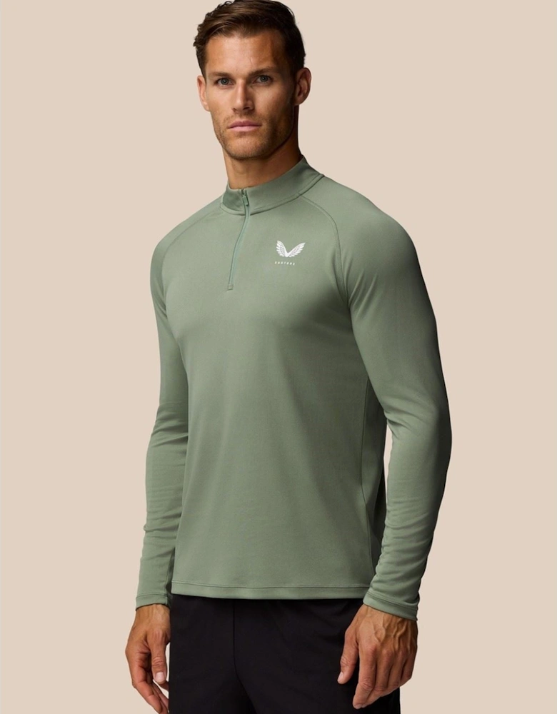 Adapt Training 1/4 Zip Top Polyester Men's Blue Activewear T-Shirts