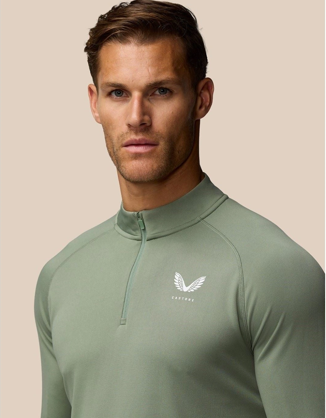 Adapt Training 1/4 Zip Top Polyester Men's Blue Activewear T-Shirts