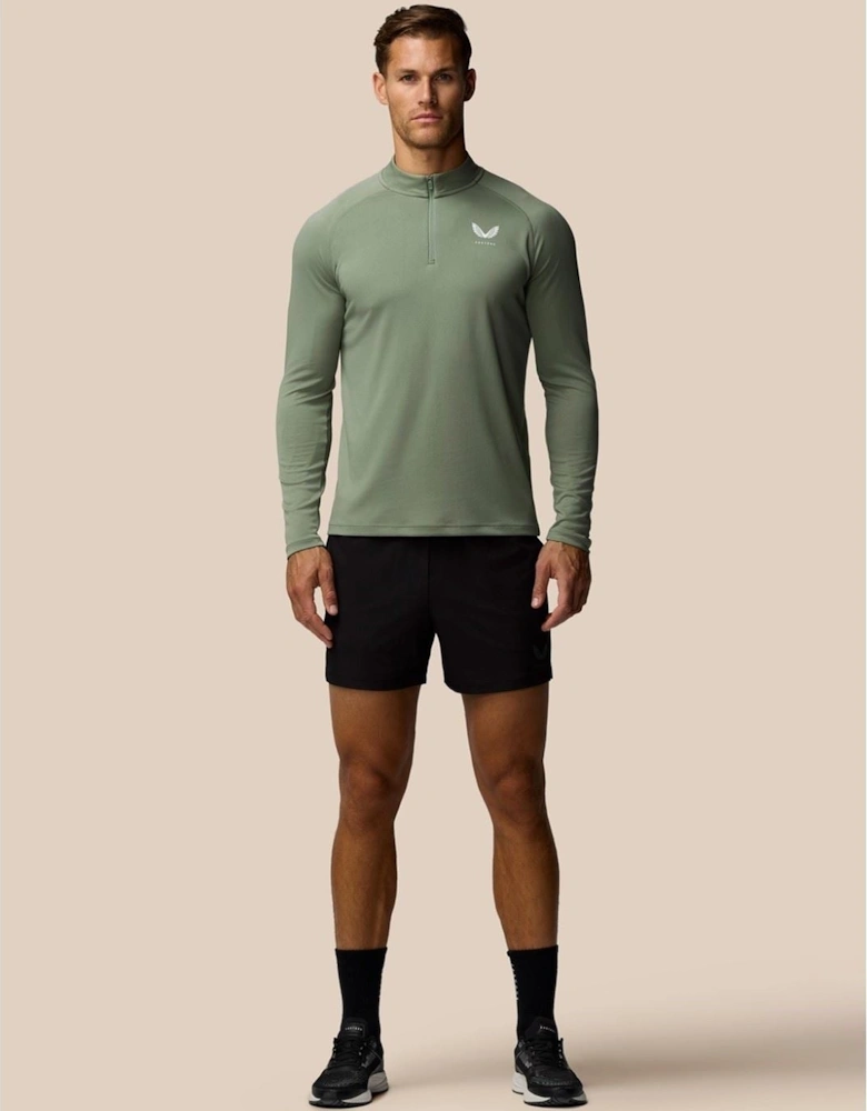 Adapt Training 1/4 Zip Top Polyester Men's Blue Activewear T-Shirts