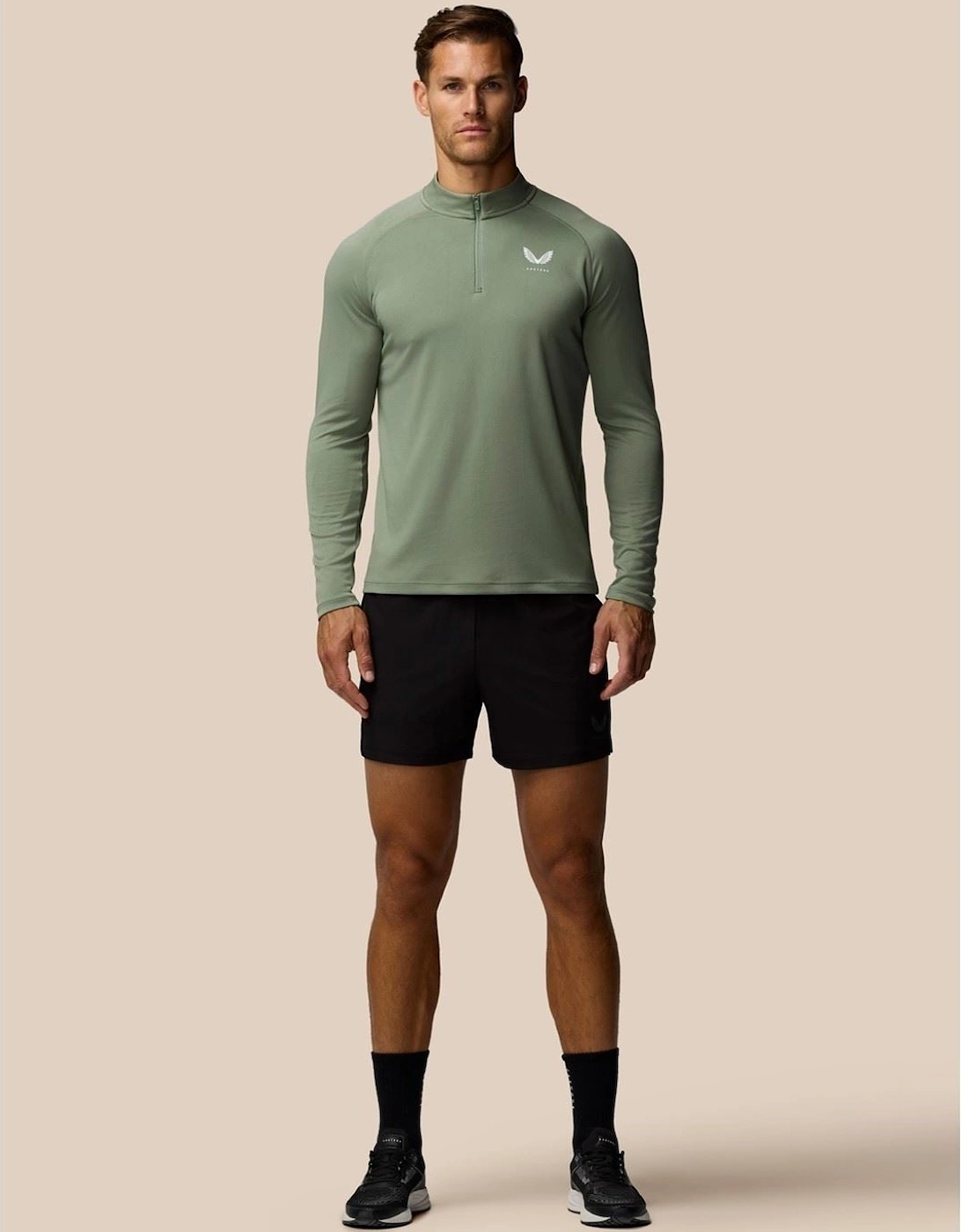 Adapt Training 1/4 Zip Top Polyester Men's Blue Activewear T-Shirts