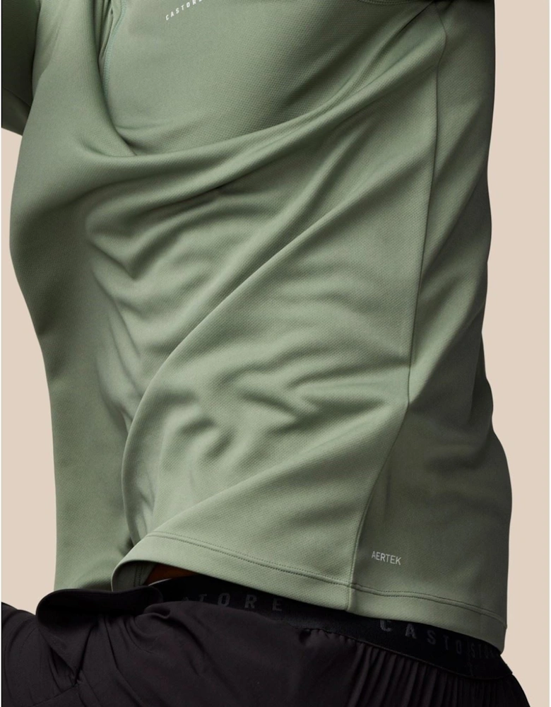 Adapt Training 1/4 Zip Top Polyester Men's Blue Activewear T-Shirts