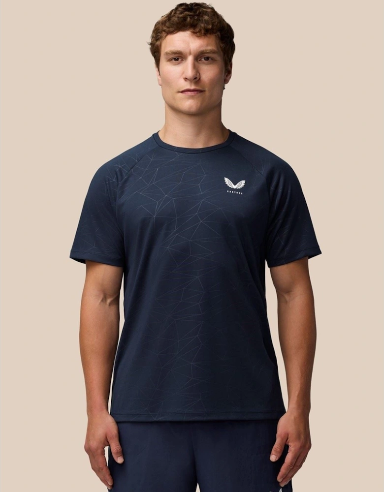 Adapt Training T-Shirt Polyester Men's Blue Activewear T-Shirts