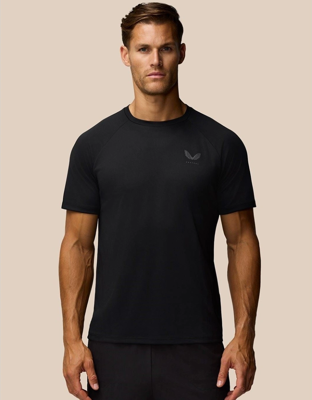 Adapt Training T-Shirt Polyester Men's Black Activewear T-Shirts, 10 of 9