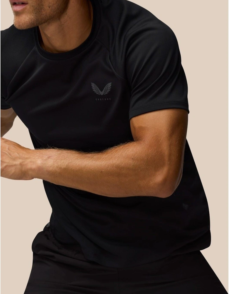 Adapt Training T-Shirt Polyester Men's Black Activewear T-Shirts