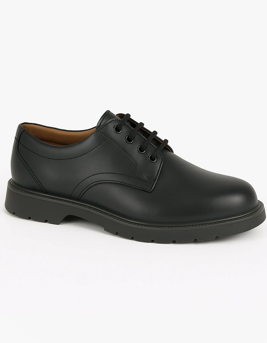 M181A Mens Leather Shoes Black, 5 of 4