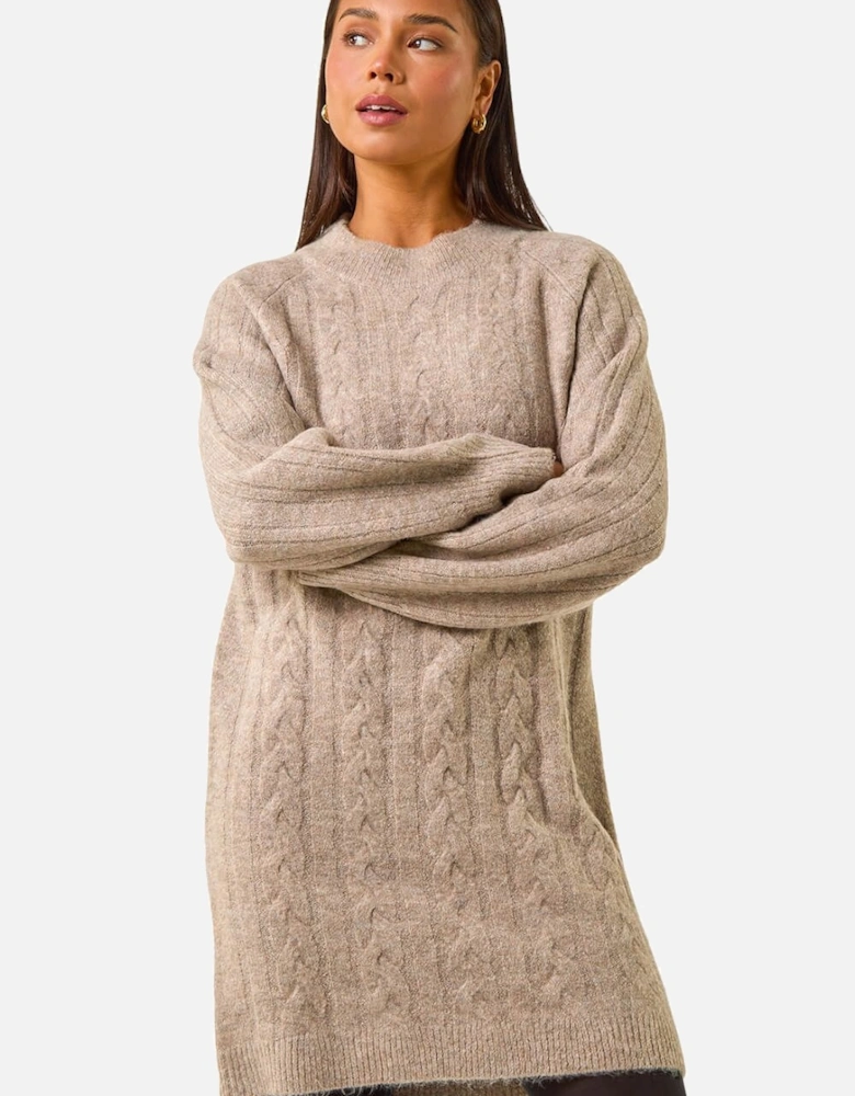 Petite Cable Knit Shift Dress