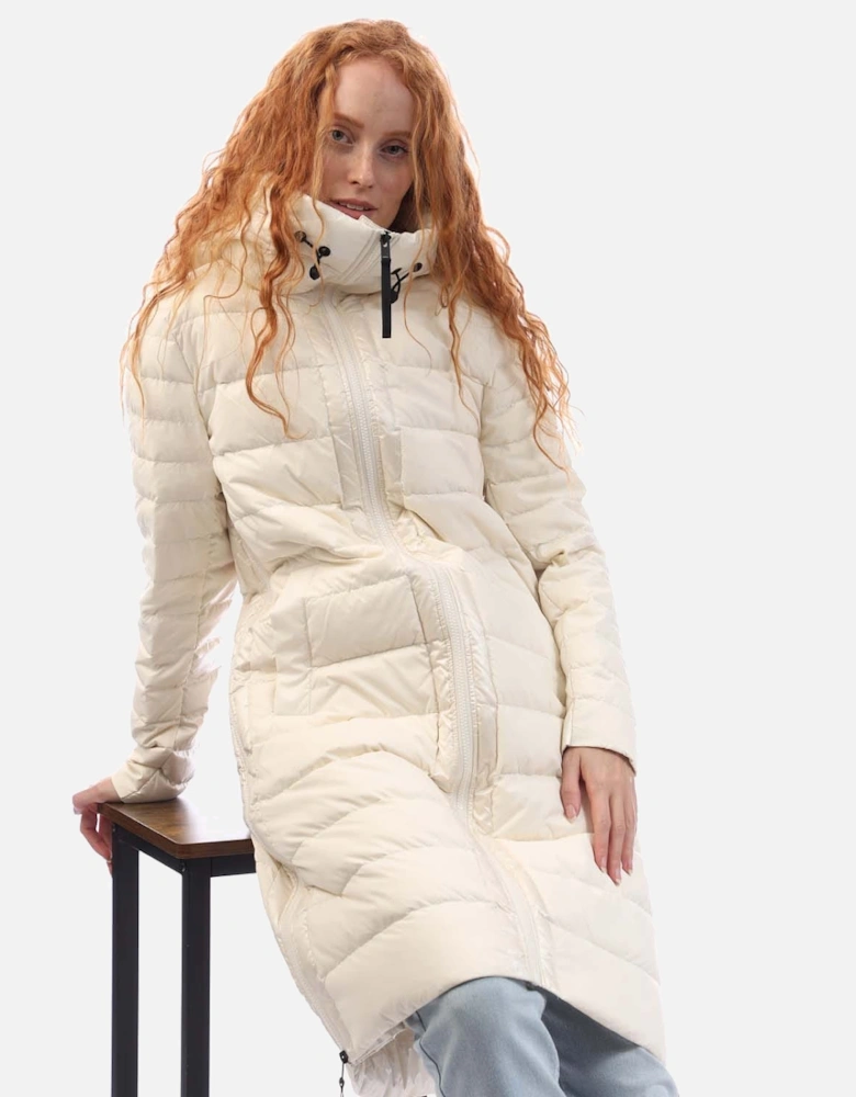 Down Fill Hooded Quilted Puffer Coat