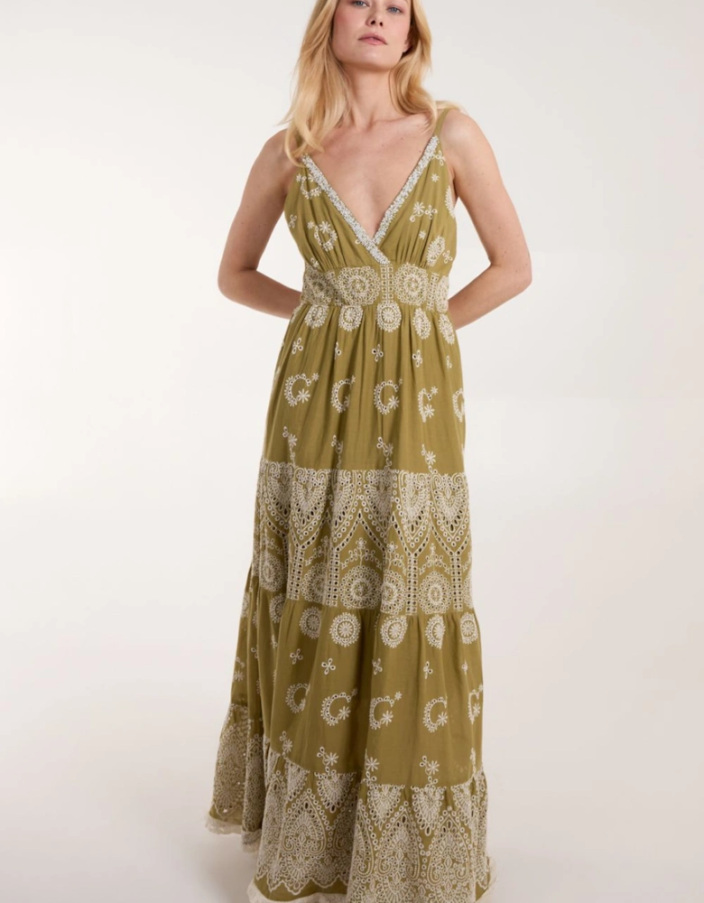 Cami Maxi Dress With Embroidery