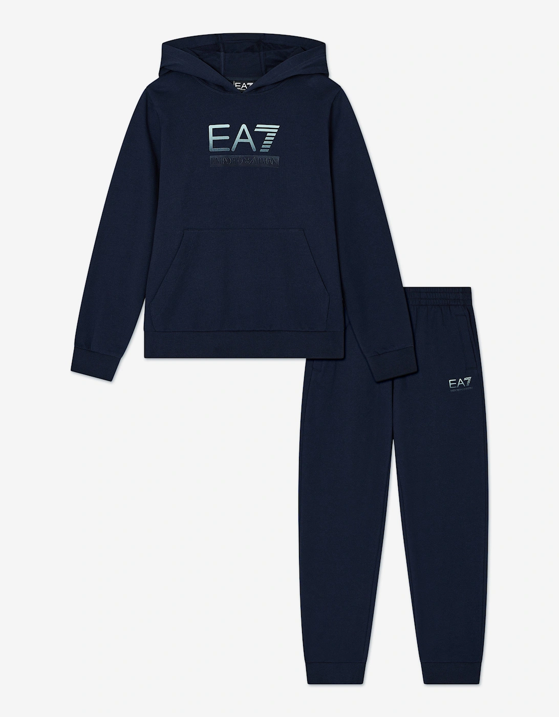 Emporio Armani Boys Train Visibility Tracksuit in Navy, 5 of 4
