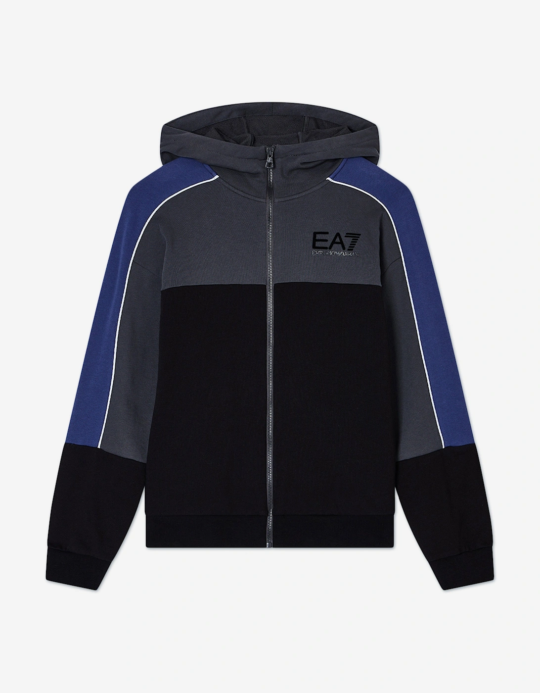 Emporio Armani Boys Train Athletic Colourblock Tracksuit in Black