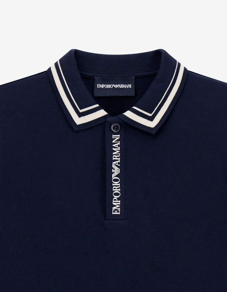 Boys Logo Polo Shirt in Navy