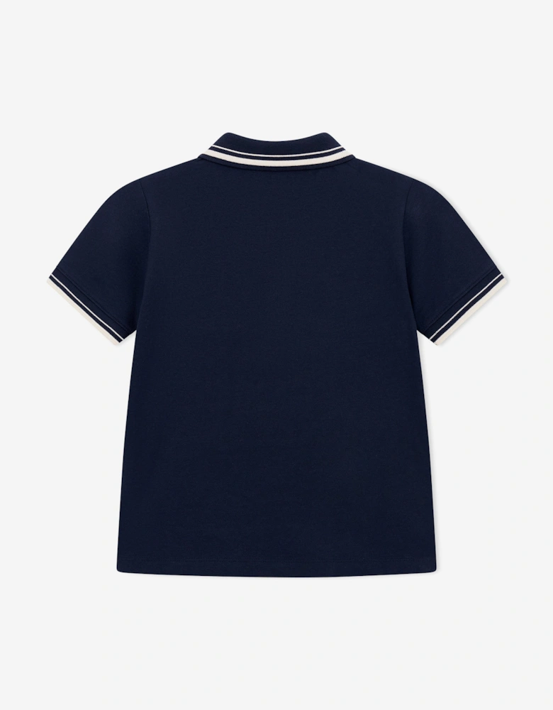 Boys Logo Polo Shirt in Navy