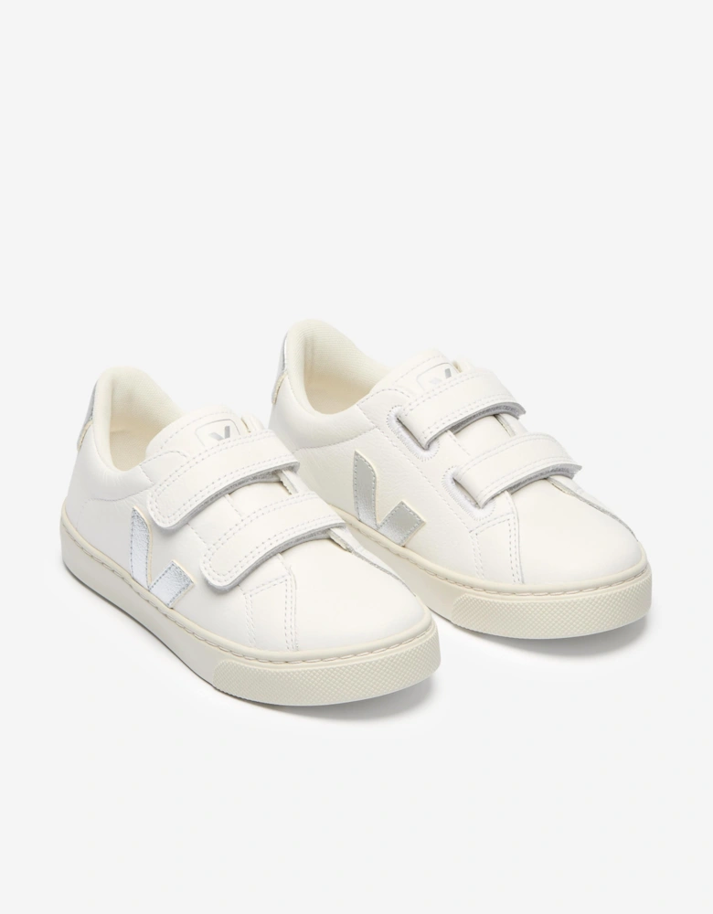 Kids Leather Small Esplar Trainers in White