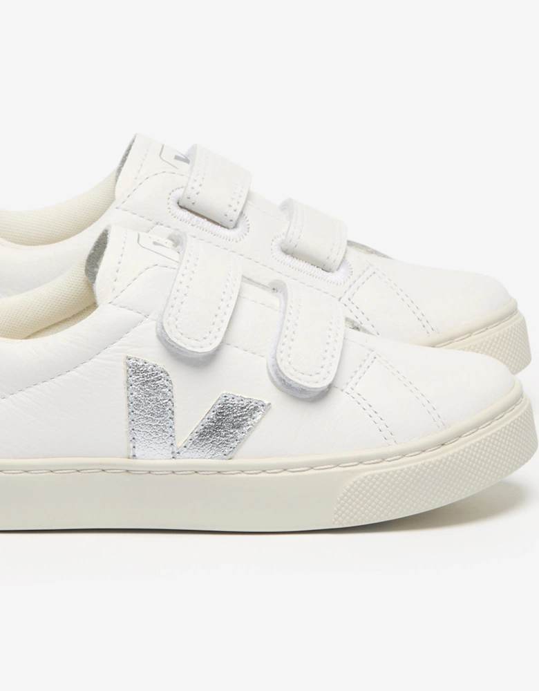 Kids Leather Small Esplar Trainers in White