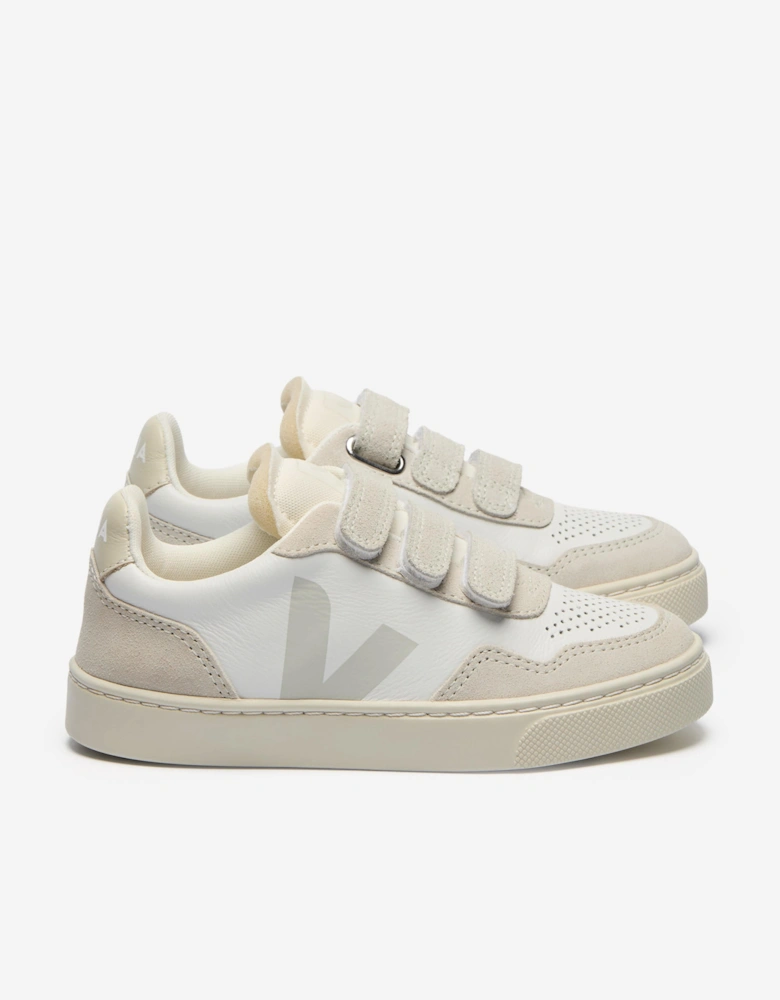 Kids Leather Small V-90 Trainers in White