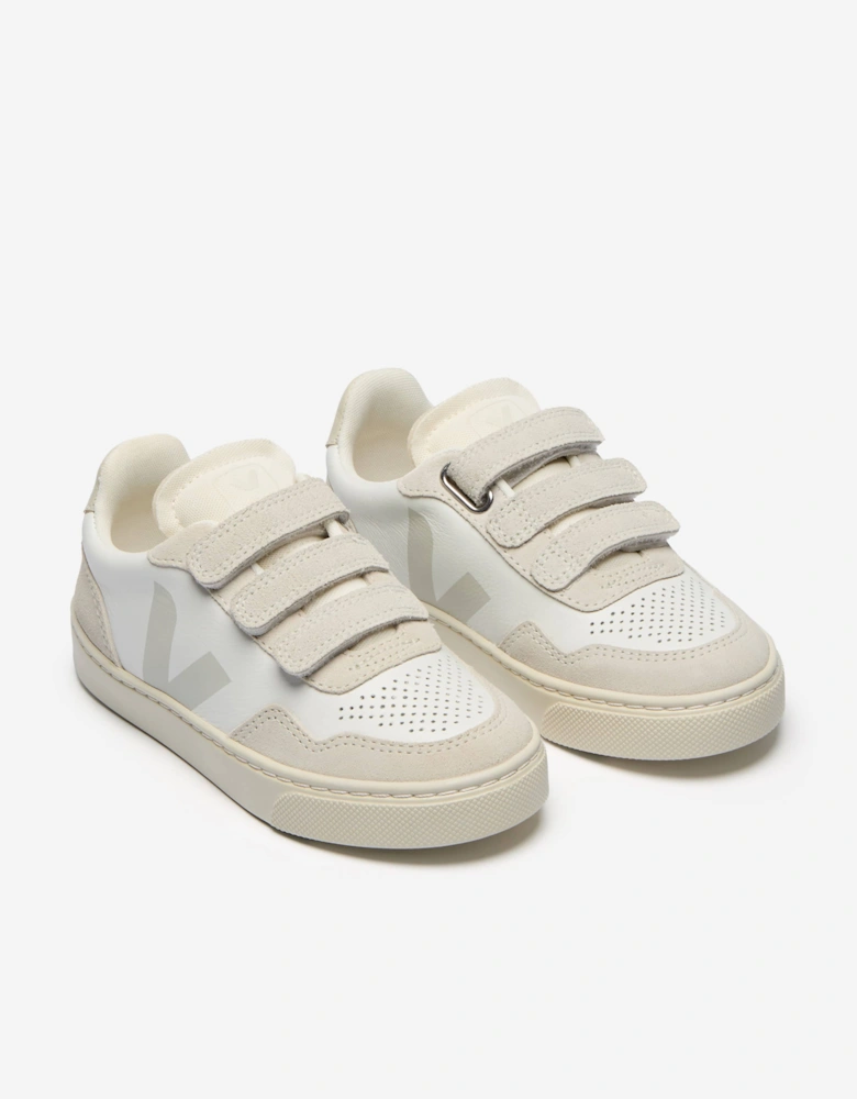 Kids Leather Small V-90 Trainers in White