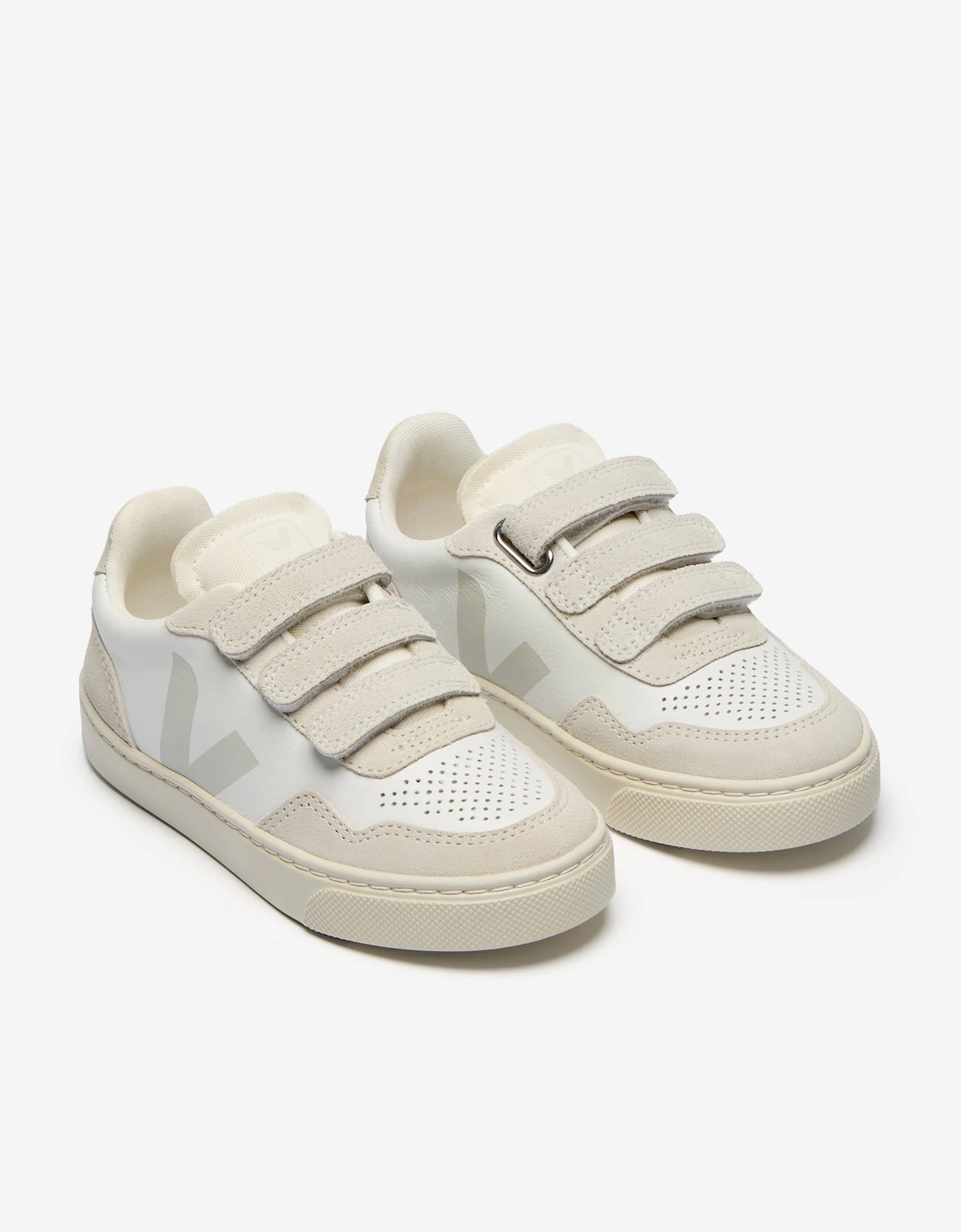 Kids Leather Small V-90 Trainers in White