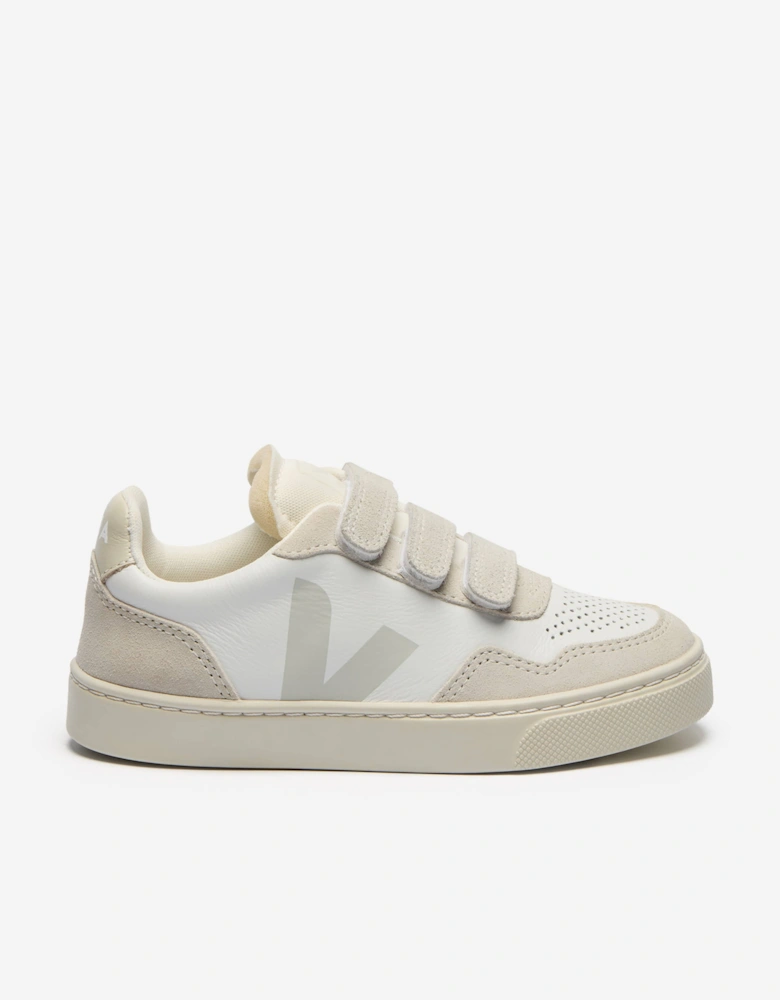 Kids Leather Small V-90 Trainers in White