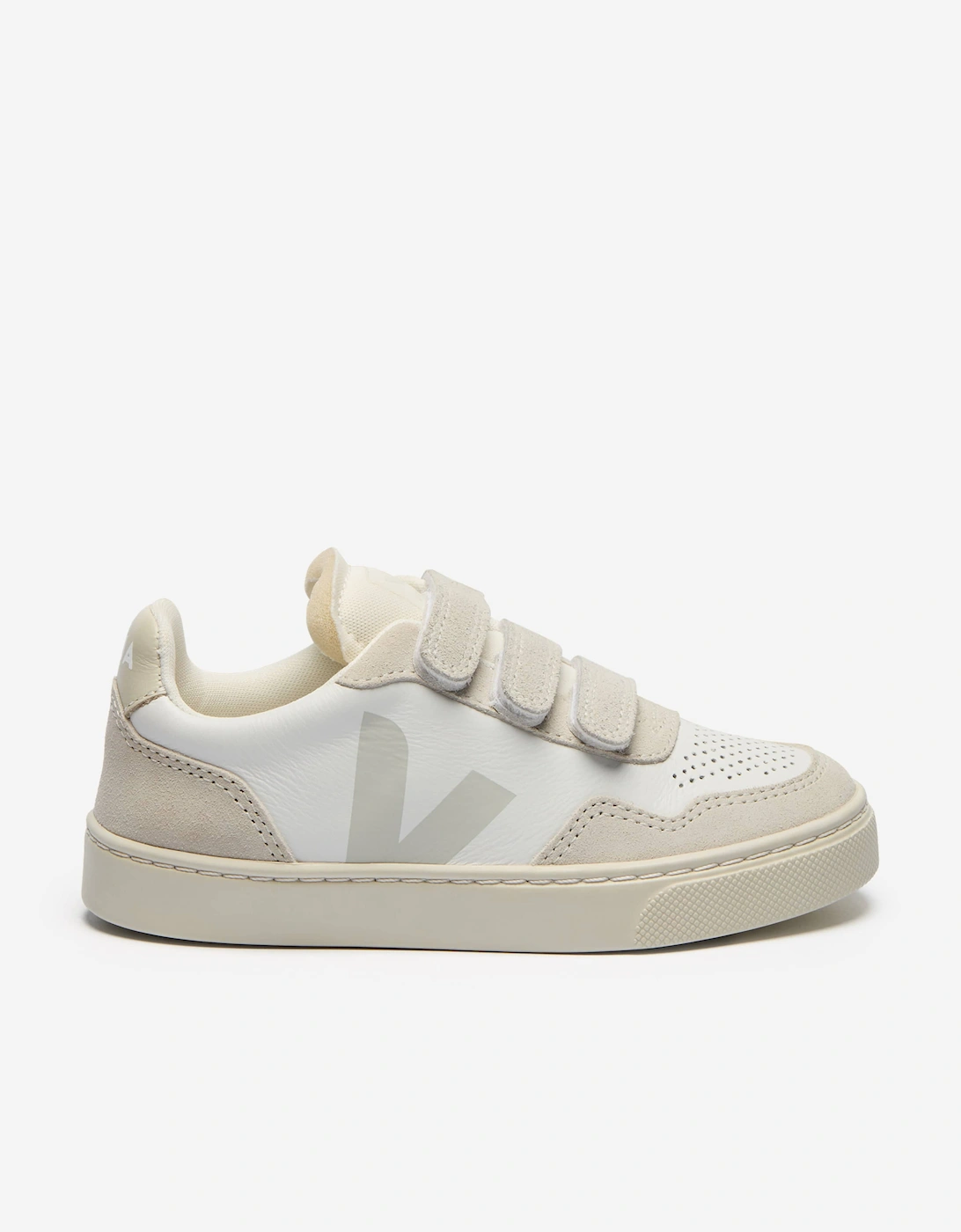 Kids Leather Small V-90 Trainers in White, 5 of 4