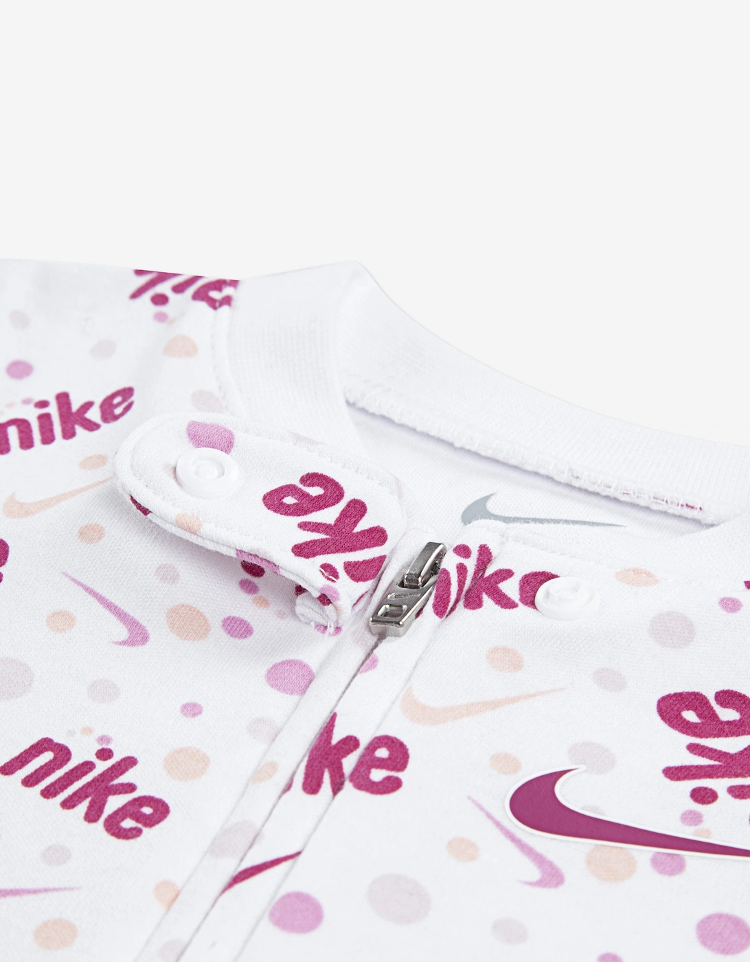 Baby Girls Play For All AOP Babygrow in White