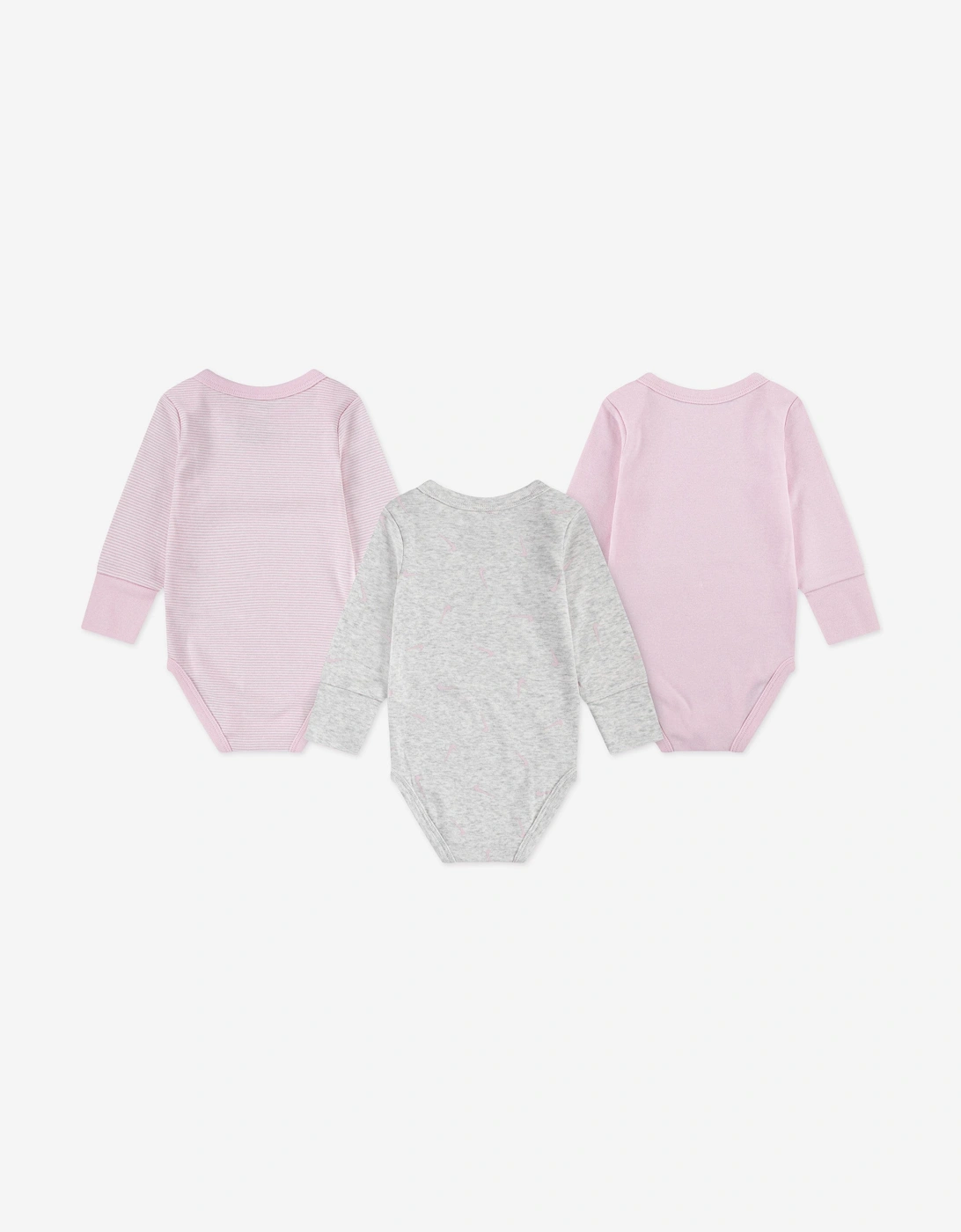 Baby Essentials 3 Pack Bodysuit Set in Pink