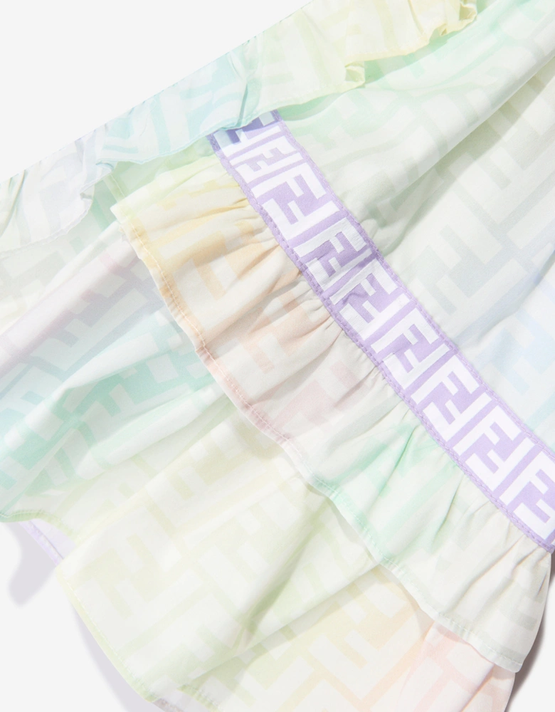 Girls FF Logo Metaverse Dress in White