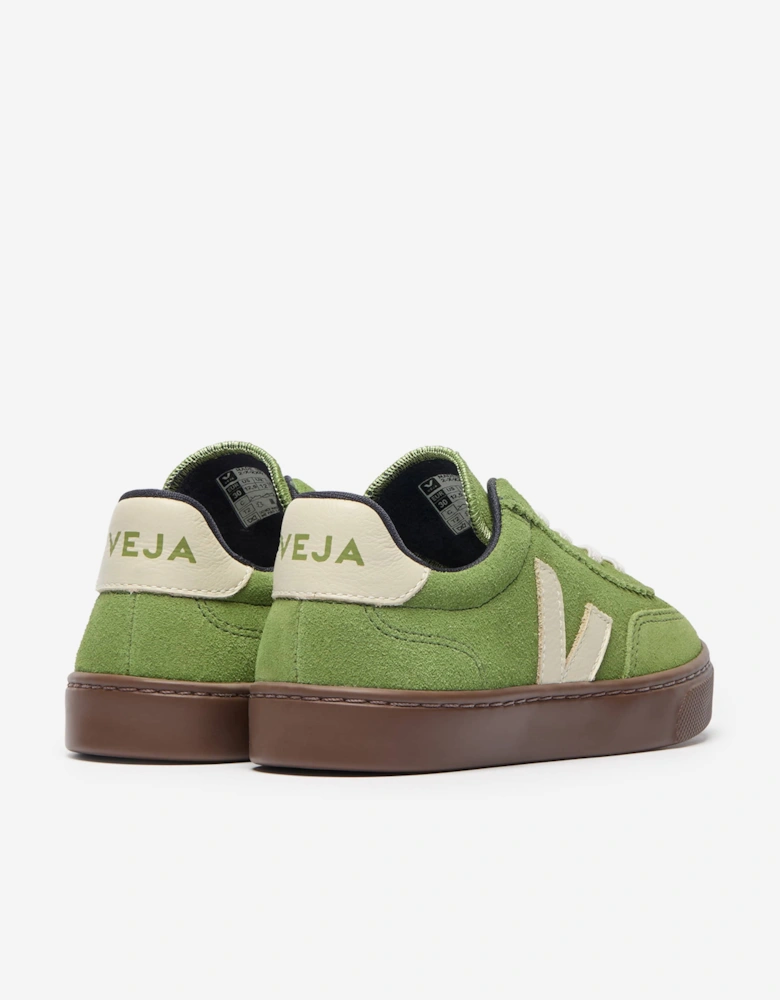 Kids Suede Small Volley Trainers in Green