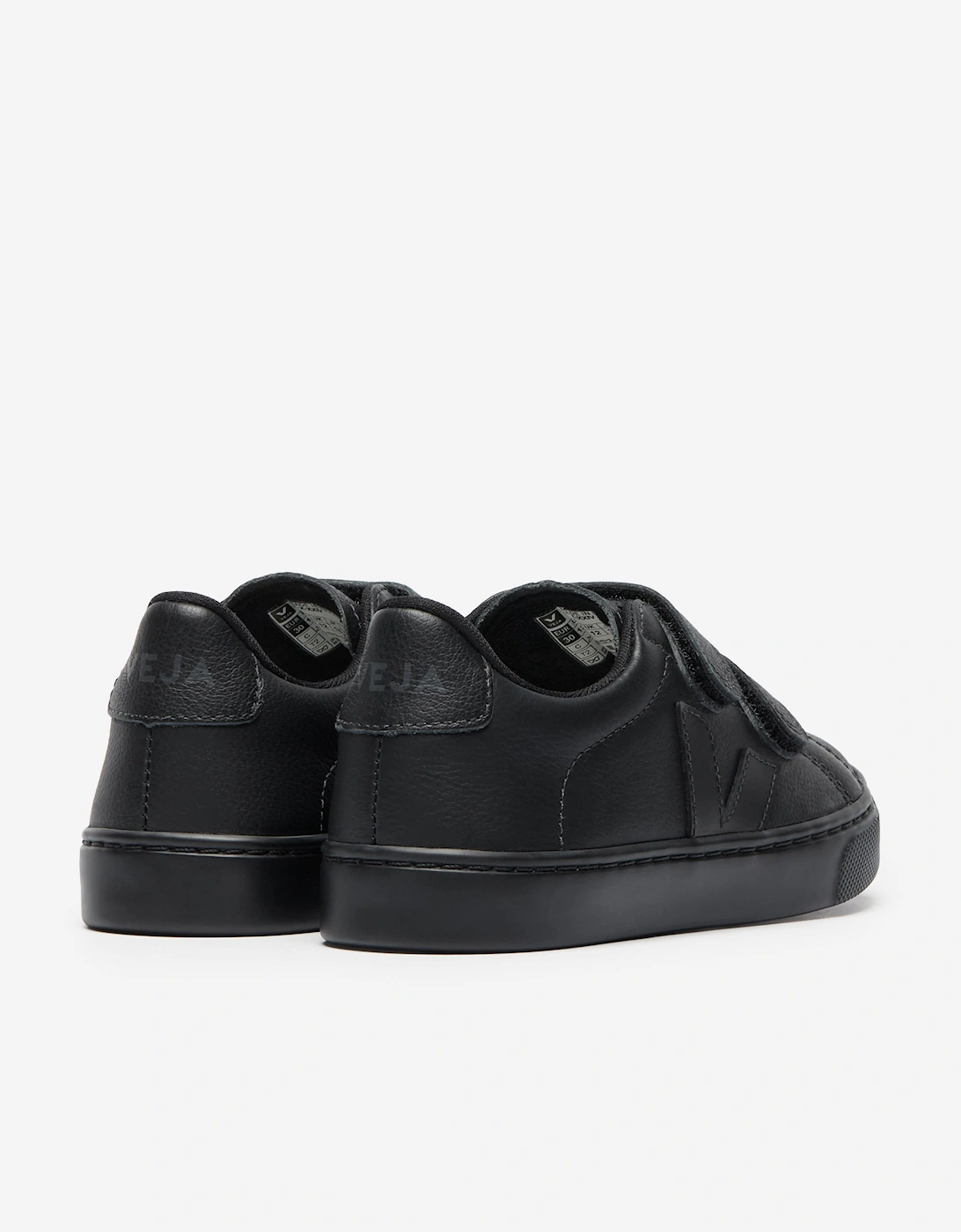 Kids Leather Small Esplar Trainers in Black