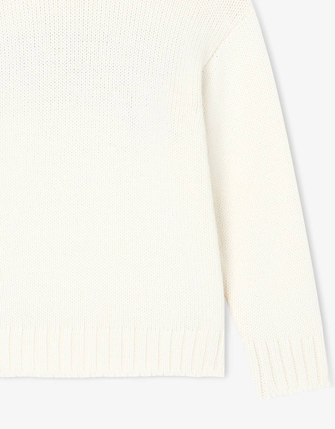 Kids Knitted Logo Jumper in Ivory