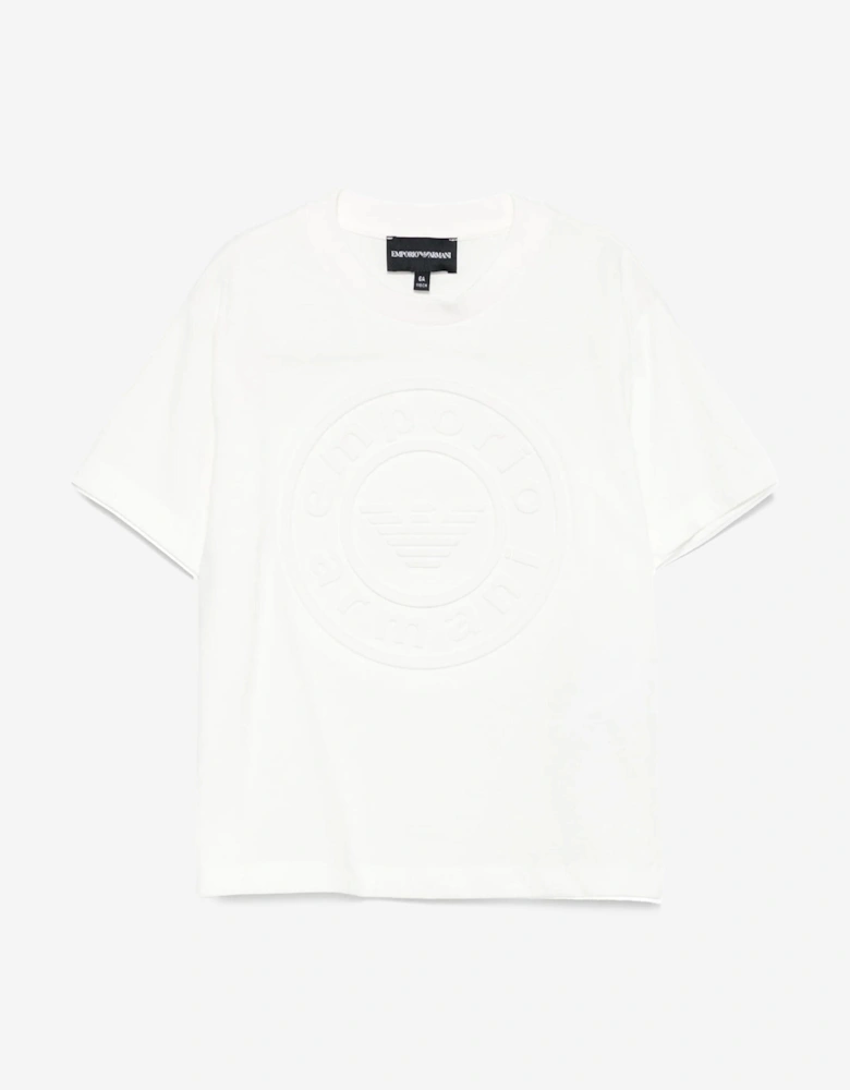 Boys Logo T-Shirt in Ivory