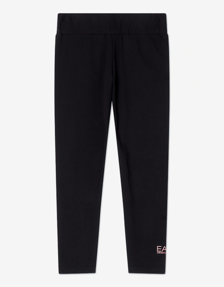 Emporio Armani Girls Train Logo Legging Set in Black