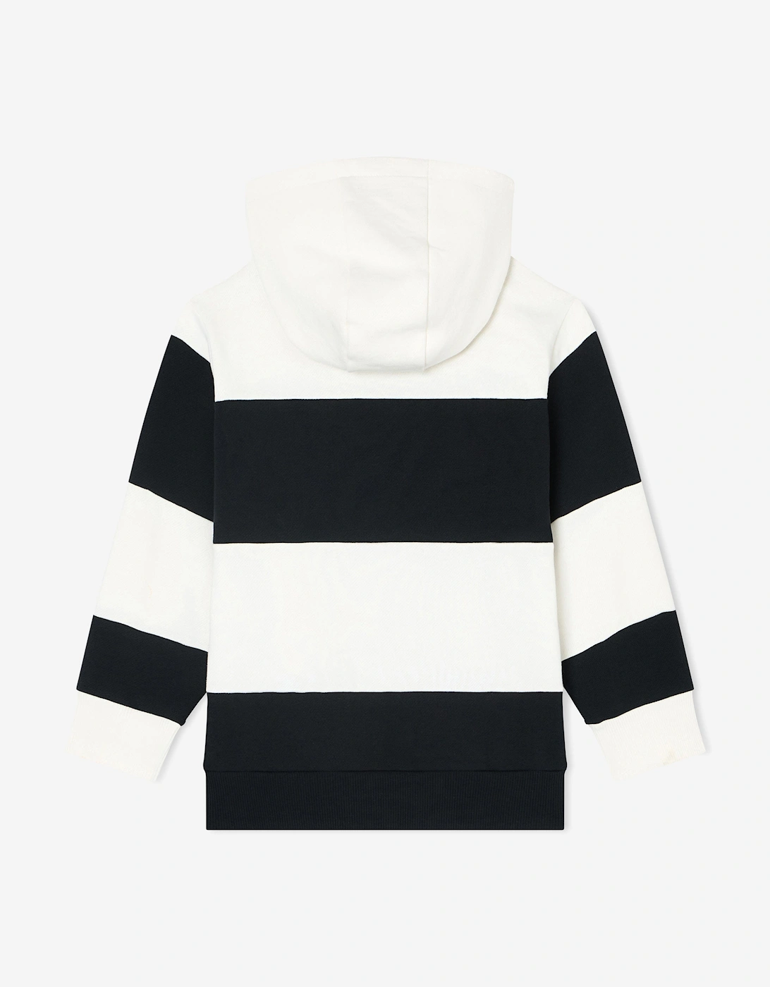 Boys Striped Logo Hoodie in Navy