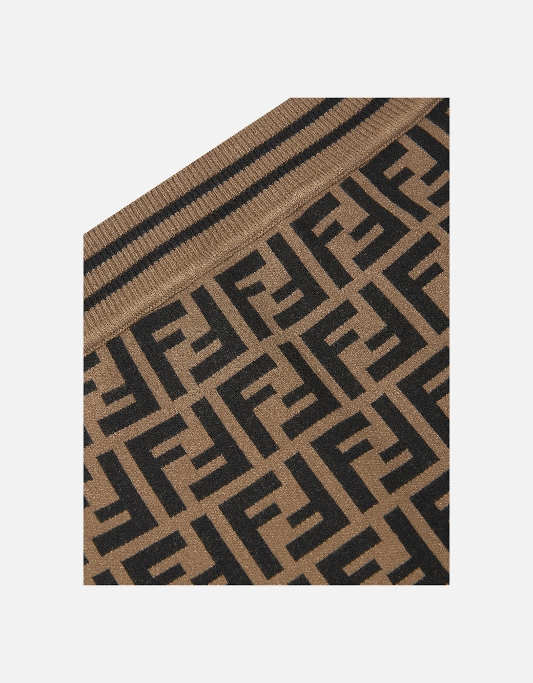 Girls FF Logo Knitted Skirt in Brown