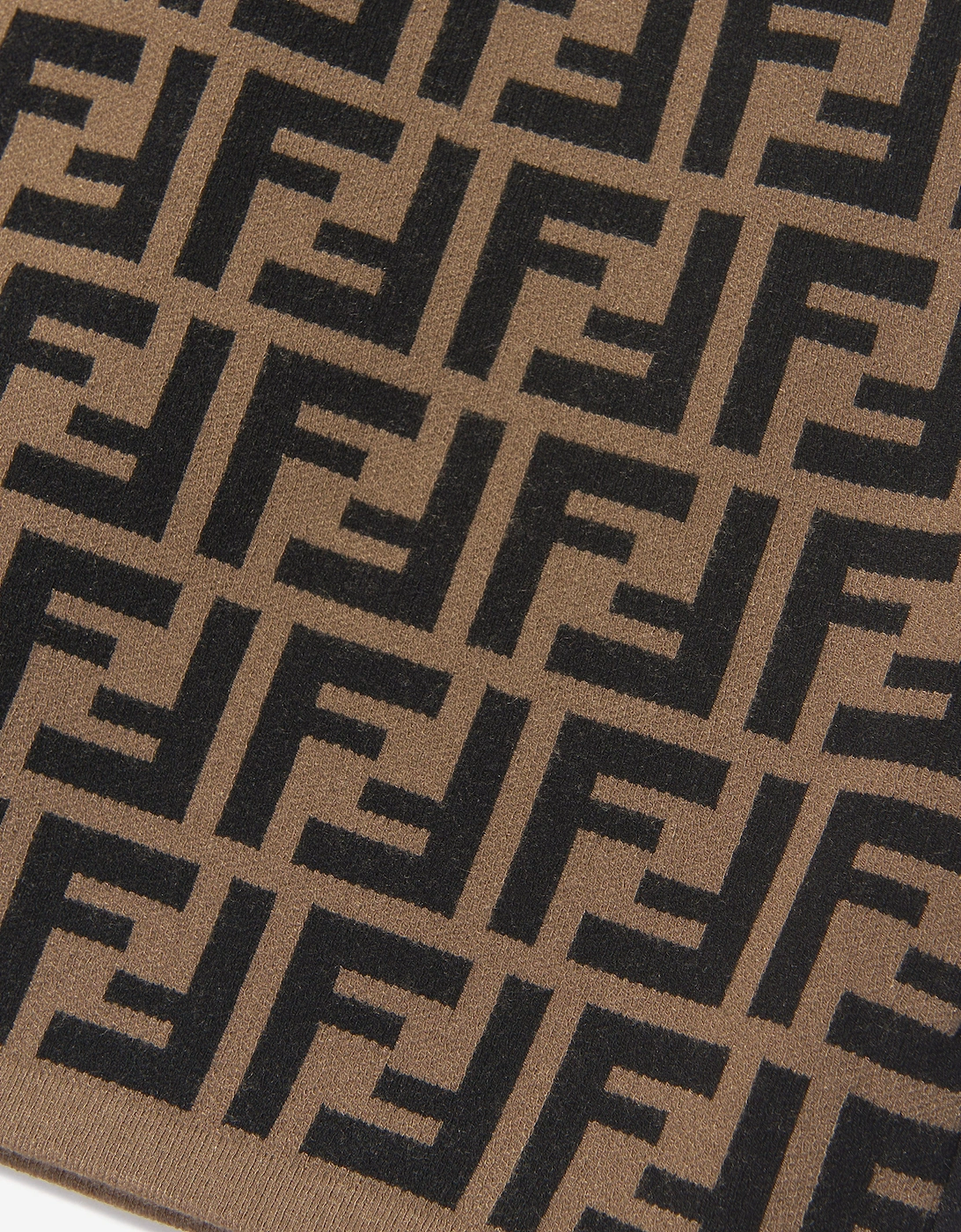 Girls FF Logo Knitted Skirt in Brown