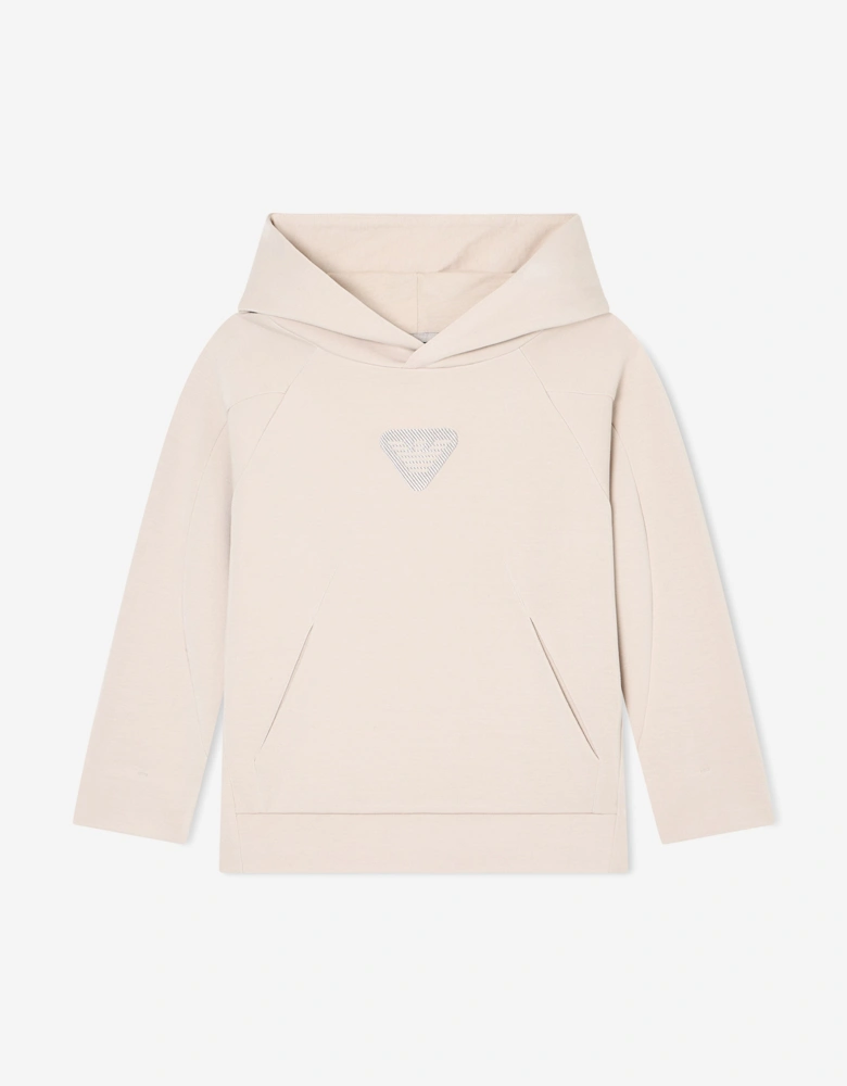 Boys Logo Hoodie in Ivory