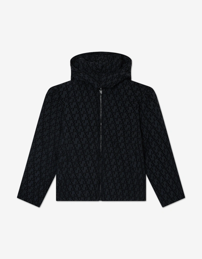 Kids Logo Puffer Jacket in Navy