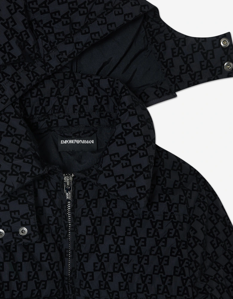 Kids Logo Puffer Jacket in Navy