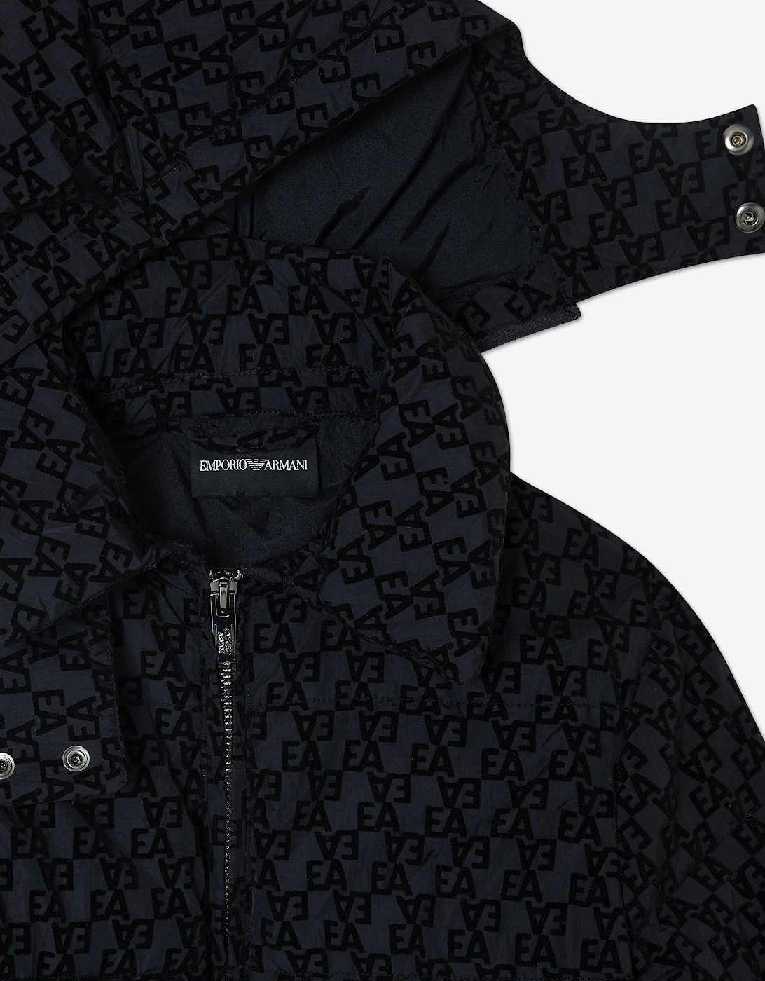 Kids Logo Puffer Jacket in Navy