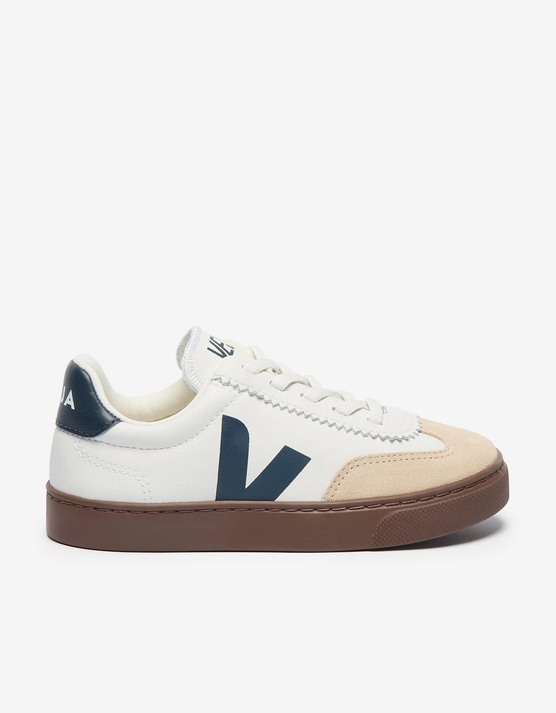 Kids Leather Small Volley Trainers in White, 5 of 4