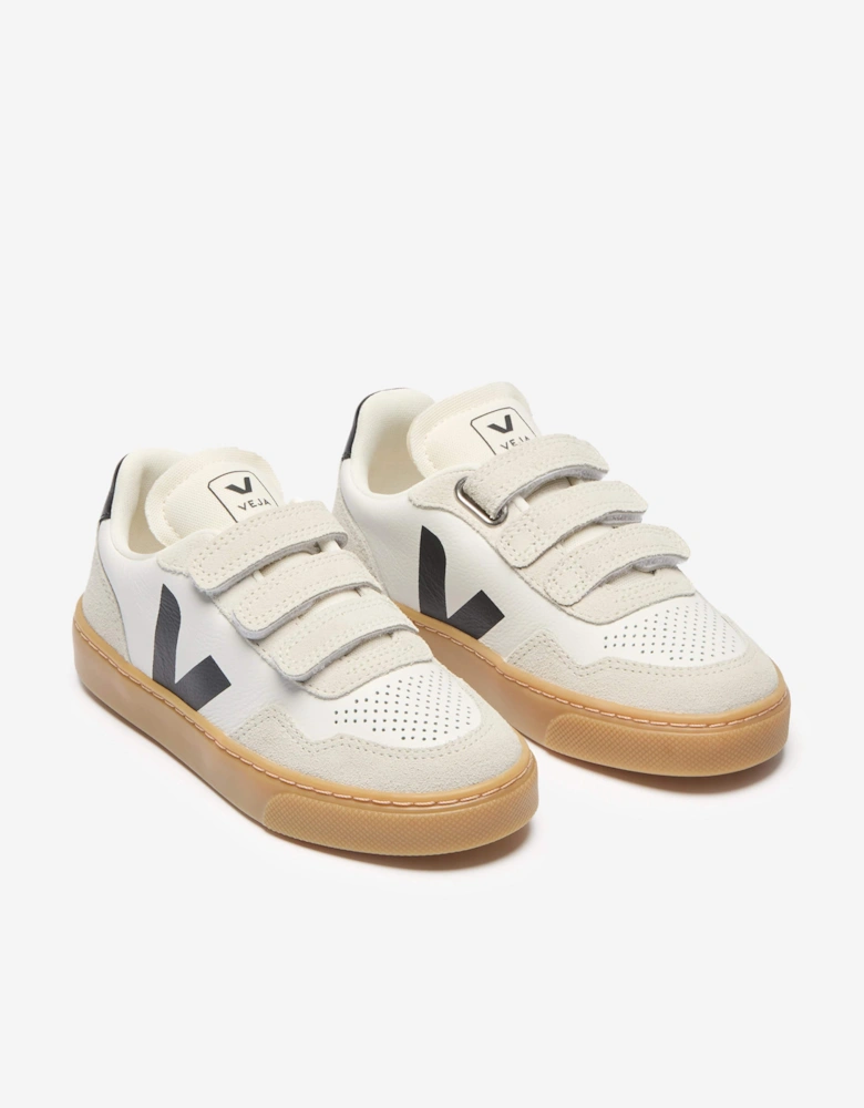 Kids Leather Small V-90 Trainers in White